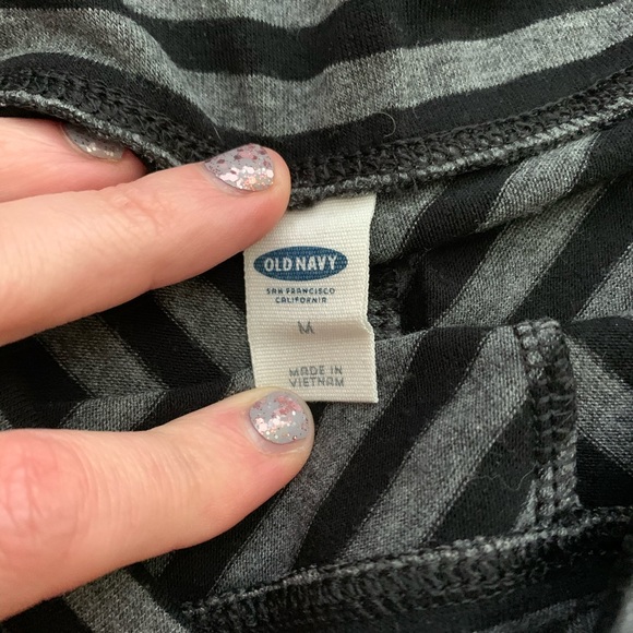 Gray Striped Skirt - Picture 2 of 3